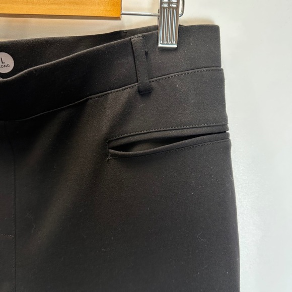 Betabrand Black Dress‎ Pants Size L Long Office Career Work Cuffed Hem - Picture 4 of 8